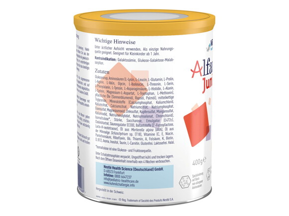 Alfamino Junior Vanille-Geschmack 400 g - Zutaten