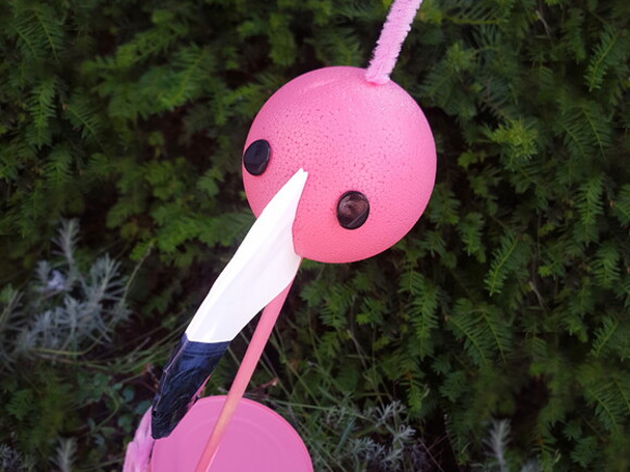 Gartendeko Flamingo selber basteln | Baby&me